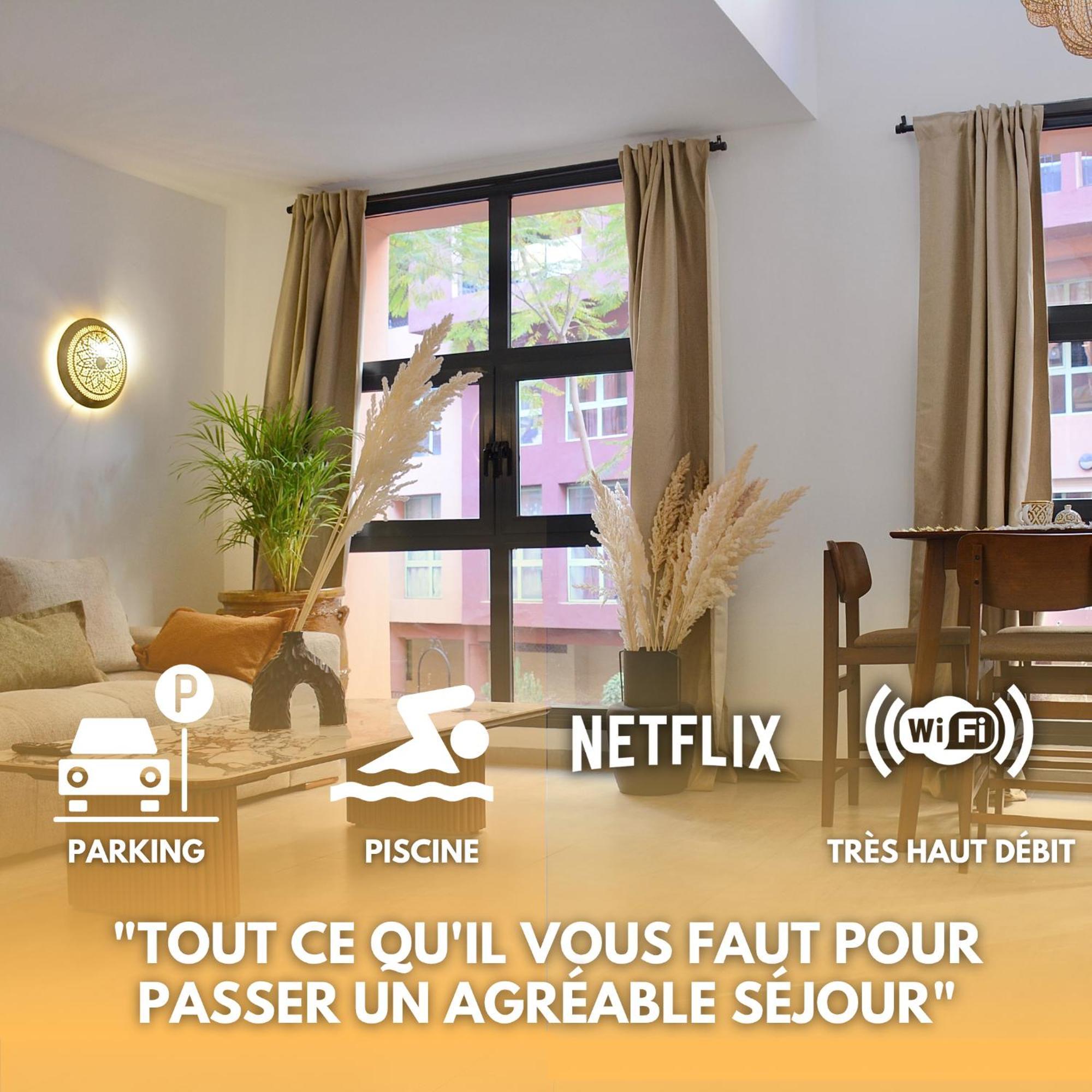 M17-le Duplex-balcon-piscine-majorelle Appartamento